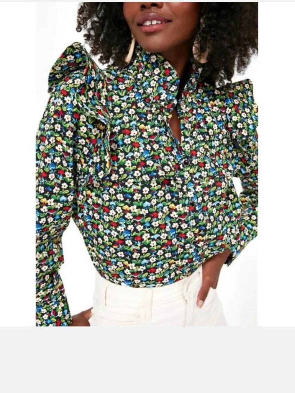 Tuckernuck Shroom Floral Winnie Blouse Small